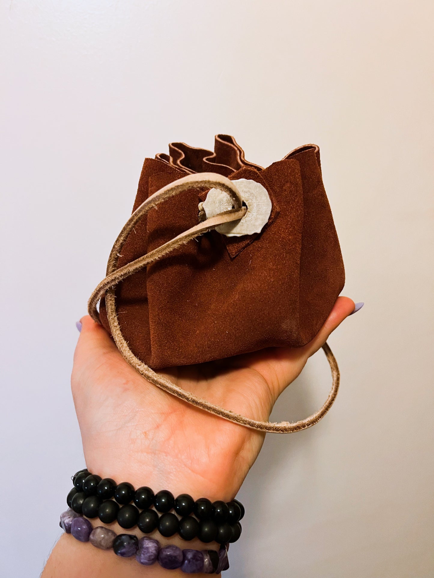 Leather Drawstring Pouch