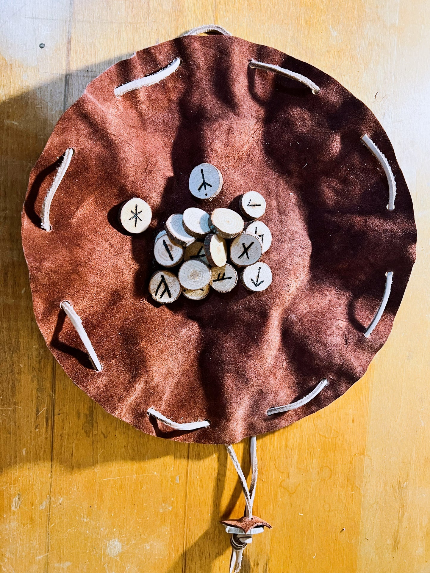 Leather Drawstring Pouch