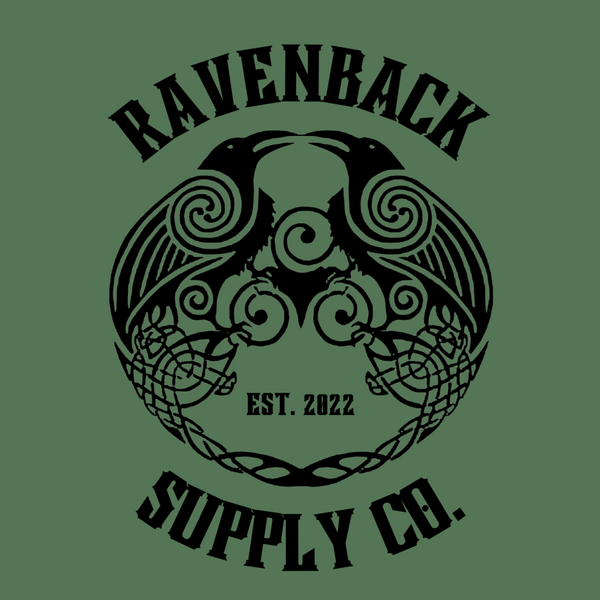 Ravenback Supply Co. Logo Green